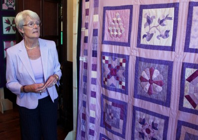 Patricia and completed quilt