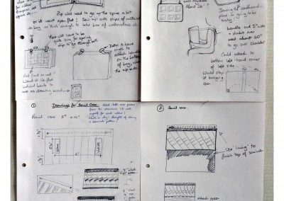 Sketchbook bags - some working drawings
