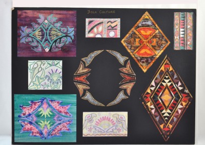 Folk Culture design board based on Indian textiles