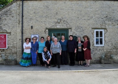 2015 (on a blustery day)! L-R Lisa, Pat, Judy, Georgie (kneeling) Ann R. Maggs, AJ, Lesley A, Lesley I, Joan (IV), Lynne