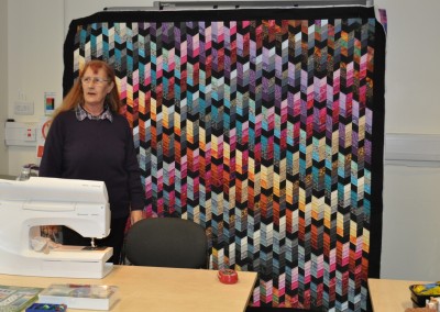 Kathy Eagle with quilt from Jan Hassard workshop