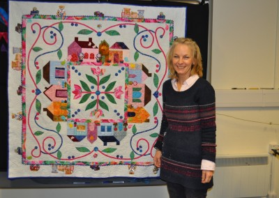 Jo Clymo and applique quilt