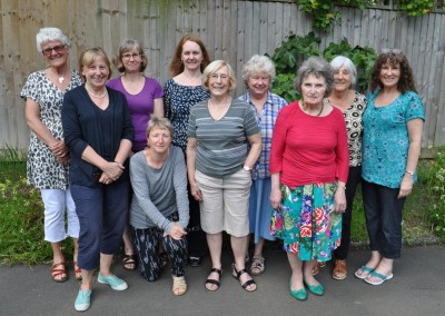 2014 L-R Malin, Nicky, Katie, Elaine (in front), Jane, Melita, Sally, Carole, Jill, Lynne