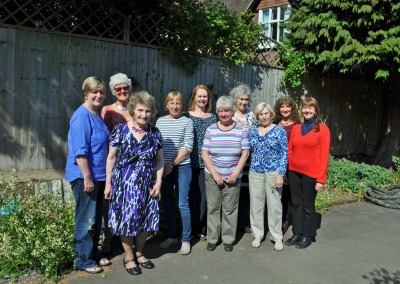 2015 L-R Margaret, Malin, Carole, Nicky, Jane, Sally, Dorcas, Melita, Lynne, Ruth