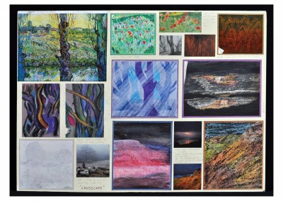 Landscape board - interpreting landscapes in different art materials